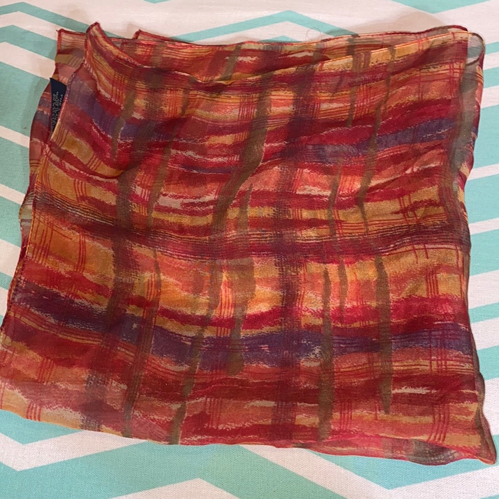 The Limited Red Multi Plaid Lightweight Scarf